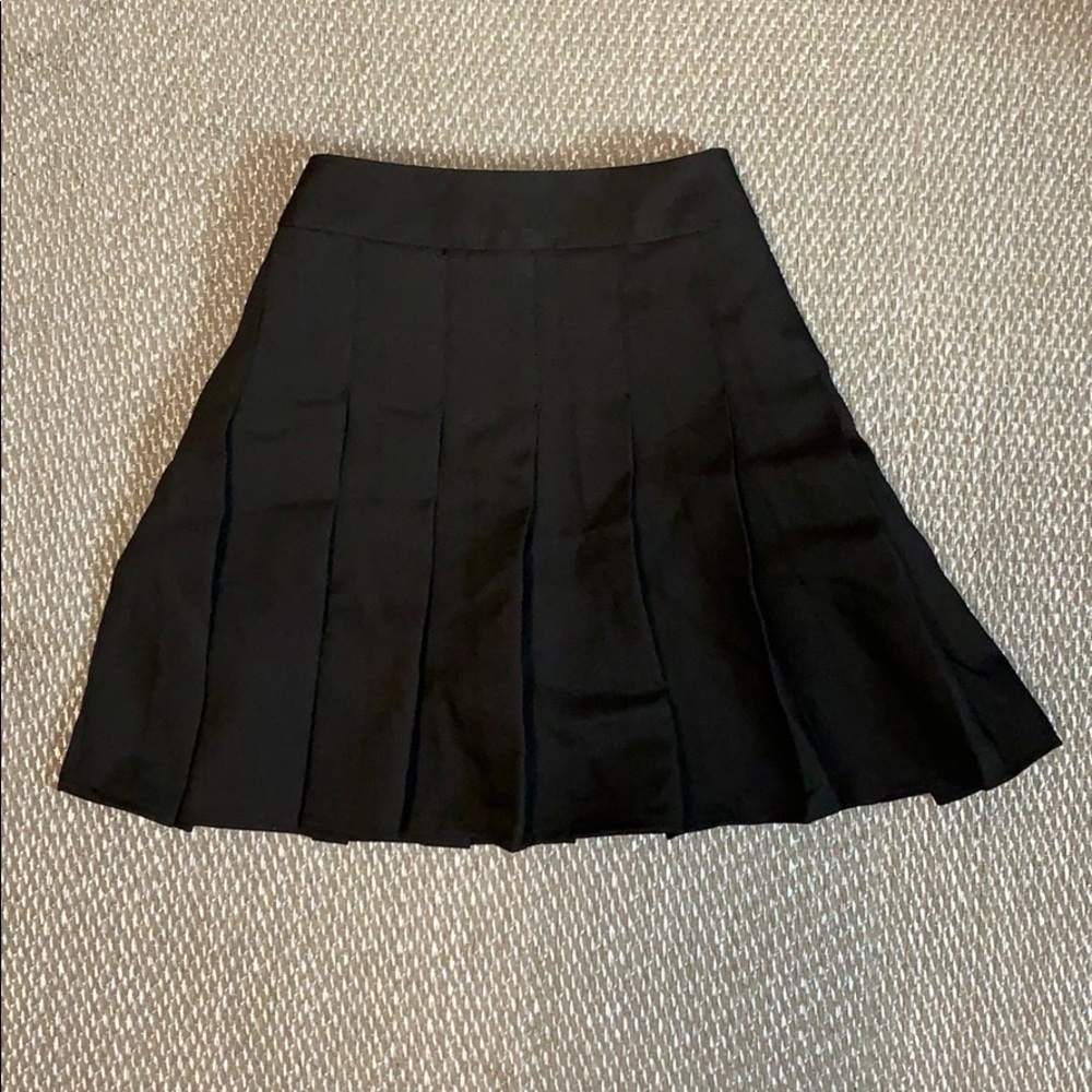 Black Pleated Miniskirt